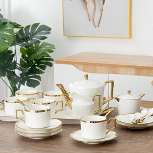 Luxury European Style Ceramic Tea <b>Cups</b> & Saucers Japanese Gold Rim Bone China with Aviation & Afternoon Tea <b>Set</b> Clay Material - Product Image 5