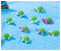Miniature 3D Kawaii résine poupée plage mer océan sable Animal bricolage Mini tortue Mini figurines pour sac aveugle Surprise chance bébé jouets