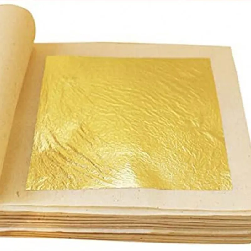 24K Puur Goud Eetbare Folie Sheets Voor Cake Decoratie Arts Ambachten Papier Schilderen Thuis Huidverzorging Vergulden Real Gold folie Blad