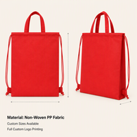 Sac à dos de sport portable en non-tissé imperméable avec logo personnalisé, sac à cordon solaire, vente en gros