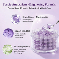 Crème Visage Anti-âge Hydratante Éclaircissante au Niacinamide et aux Pépins de Raisin en Capsules, Marque Blanche