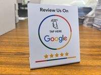 Tarjeta NFC 213 Mini Tag con Código QR en Forma de L, Etiqueta de Mesa con Código QR, 13.56 MHz RFID para Pagos, Reseñas de Google con NFC