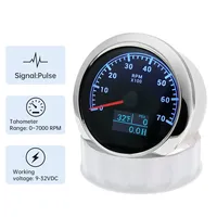 Factory 85mm 3000-8000rpm Tachometer +Water Temperature Gauge +Oil Pressure Meter 7 Color Backlight for Car Marine Boat 12V 24V