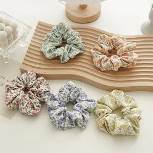 Chiffon Scrunches Haaraccessoires Bloem Haar Scrunchies Voor Vrouwen Meisjes