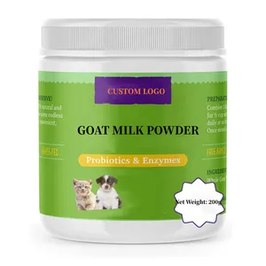 Poudre de lait de chèvre pour animaux de compagnie avec nutrition poudre de probiotiques pour chien lait de chèvre entier en poudre OEM service de marque privée