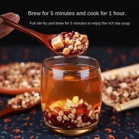 Thé aux fleurs de haricot rouge, Poria et graines de Coix, triplement infusé, prêt à préparer ; Boîte de 330g ; Haricot rouge Adzuki, graines de Coix, Euryale Ferox