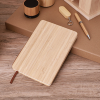 Promotions personnalisées A5 Cahier de notes en bambou Ensembles de cadeaux d'entreprise pour l'éducation Couverture rigide avec fil de couverture en cuir ou reliure thermique