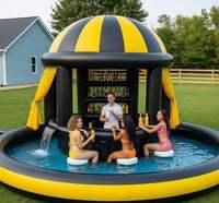 Ensemble de bar flottant gonflable en PVC pour piscine, idéal pour les fêtes en extérieur et les adultes