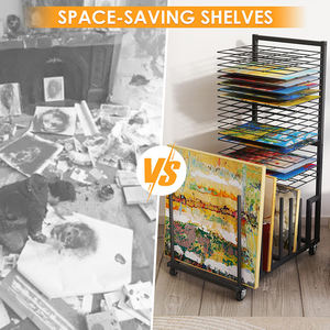 JH-Mech المتداول الفن قماش التخزين منظم قابل للتعديل مؤطرة الفن قماش المجلس لوحة الرسم الفن لوحة الفن الفن رف التخزين - Product Image 5