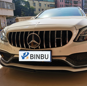Pour <span class=keywords><strong>Mercedes</strong></span> Benz <span class=keywords><strong>classe</strong></span> <span class=keywords><strong>C</strong></span> gril <span class=keywords><strong>w205</strong></span> coupé pare-chocs <span class=keywords><strong>calandre</strong></span> principale GTR modification de voiture GT style gril kit de carrosserie - Product Image 2