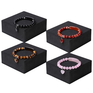 Acier inoxydable Cristal Pont Charme Pierre Perlé Bracelets Stretch Coeur Charme À La Main Pierre Bijoux Élastique Yoga Bracelet - Product Image 2