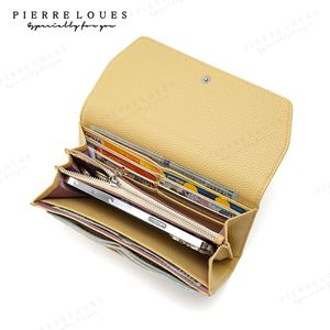 Pierre Loues Women's Long <b>Wallet</b> Yellow 5 Inch <b>Card</b> <b>Holder</b> Everyday Use - Product Image 1