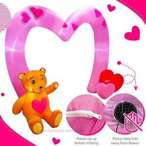 Arco Inflable de 3 Metros con Forma de Corazón y Oso para el Día de San Valentín, con Luces, Impermeable, Ecológico, Decoración para Aniversarios, Bodas y Fiestas - Product Image 5