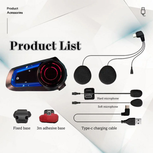 Sistema Intercomunicante per Casco Moto, Auricolari Wireless, Cuffie Intercom Multi-persona con Riduzione del Rumore per Motociclisti - Product Image 2