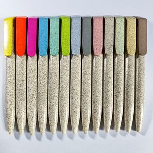 Eco-Friendly Wheat Straw Ballpoint Pens Custom Logo Sports Body Biodegradable Plastic Material Promotional 1.0mm - Product Image 2