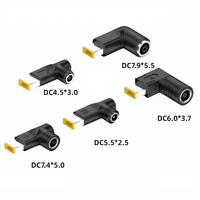Adaptateur Cantell multi-variant DC5.5*2.5mm/7.4*5.0/4.5*3.0/6.0*3.7/7.9*5.5mm femelle vers port carré jaune pour ordinateur portable Lenovo