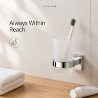Support simple pour verre en acier inoxydable et alliage de zinc, ensemble d'accessoires de salle de bain assortis, vente en gros, logo personnalisé, OEM, ODM, ISO9001, CE