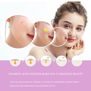 Venta al por mayor de fábrica: 40 parches coloidales multicolor en forma de estrella para acné y espinillas, uso diurno y nocturno - Product Image 3