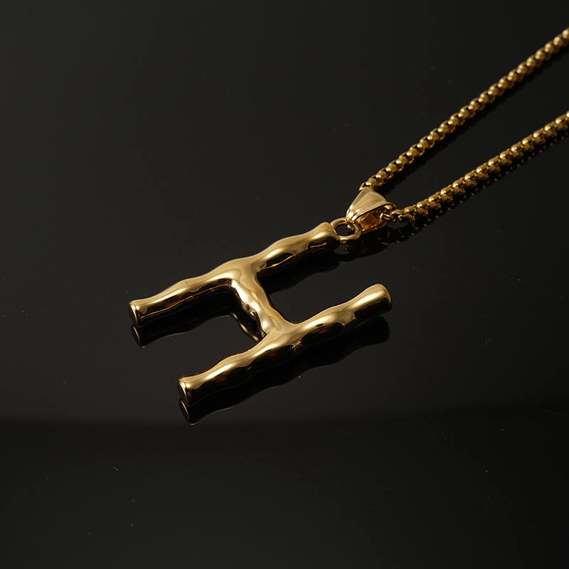 Gold single pendant-H