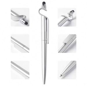 Stylet multifonction 3-en-1 avec logo personnalisé, stylo à bille, support de téléphone pour écran tactile, idéal pour les cadeaux - Product Image 2
