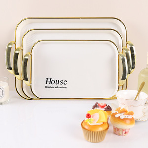 Assiettes à dîner de luxe en PET avec poignée durable passe au lave-vaisselle pour la maison cuisine fête mariage noël nouveau modèle de conception - Product Image 4