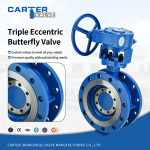 Válvula de Mariposa Triple Excéntrica CF8 de Acero Inoxidable 304, con Bridas, Manual y Neumática, para <span class=keywords><strong>Agua</strong></span>, con Asiento Metálico, Alta Temperatura y Alta Presión - Product Image 1