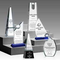 Trophée en cristal noble, obélisque en verre gravé sur mesure, prix pour la reconnaissance professionnelle, cadeau d'entreprise, vente en gros