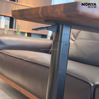 Table basse réglable en bois de noyer NORYA, table d'appoint pour canapé, pour salon, meubles en noyer