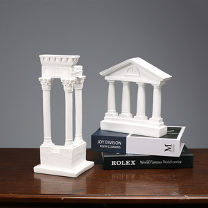 Colonne di Templi Romani Antichi in Resina, Scultura Bianca, Modello Architettonico in Miniatura, Decorazione per Casa e Ufficio, Oggetto da Collezione, Regalo Artistico all'Ingrosso - Product Image 4