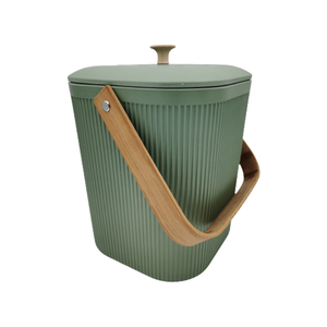 2092102 4L recycle portable desk top food indoor kitchen compost garbage bin bucket with handle