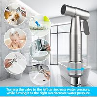 Kit de pulvérisateur de bidet mural réglable en acier inoxydable 304 moderne avec jet vertical pour toilettes et soins de bébé