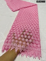 Dentelle Guipure en Coton de Haute Qualité, Broderie Cordon, Dentelle Soluble à l'Eau Française Africaine pour Robes de Mariée – Vente en Gros