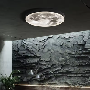 Nueva llegada Control sala de estar Luna diseño decorativo moderno candelabro colgante Led luces de techo - Product Image 6