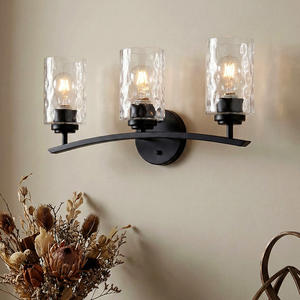 Lampes murales modernes de haute qualité pour salon, métal + verre, 2700K, éclairage intérieur, commande par interrupteur, variateur d'intensité, abat-jour rond - Product Image 4