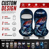 Cagoule personnalisée drôle et cool à motif crâne, protection solaire estivale, masque facial pour Halloween, cosplay, sports, pêche, moto
