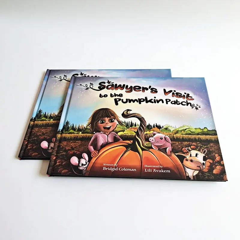 8.5" x 11" landscape full color children hardcover pictures book