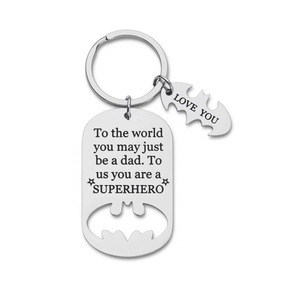 Portachiavi Personalizzato per Papà con Incisione Personalizzata, Targhetta in Metallo di Forma Irregolare, Regalo per la Festa del Papà da Figlio o Figlia - Product Image 4