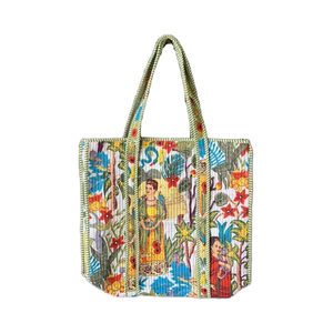 กระเป๋าโท้ทผ้าฝ้ายสไตล์โบฮีเมียนสำหรับผู้หญิง มีซิปปิด จุของได้เยอะ พกพาสะดวก ใช้ได้ทุกฤดู ทั้งฤดูหนาว ฤดูร้อน ฤดูใบไม้ผลิ ฤดูใบไม้ร่วง เหมาะสำหรับการเดินทางทุกวัน ใช้ได้ที่ชายหาด - Product Image 1