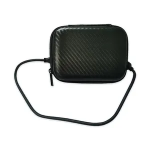 Coque dure noire eva mobile disque dur en fibre de carbone étanche stockage net poche protection fermeture éclair étui petit de haute qualité