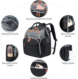 Free sample Fashion Travel Diaper <b>Backpacks</b> with Changing Pad Fashion Multipurpose Baby Diaper Tote Bags - Product Image 3