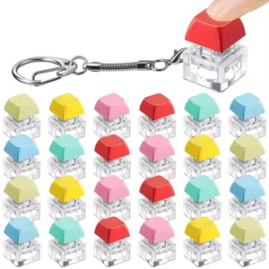 Fidget Toy Clicker Fidget Llavero Teclado Descomprimir juguete buttonKeychain Fidget Sensory Fun Juguetes para la ansiedad Descompresión