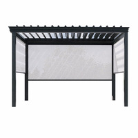 Pergola motorisée en aluminium avec toit à lames orientables
