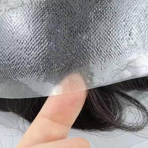 Venta al por mayor, envío inmediato: Prótesis capilar de reemplazo <span class=keywords><strong>para</strong></span> hombres con calvicie, base de PU ultrafina de 0.02-0.04mm, densidad del 120%, onda corporal. - Product Image 6