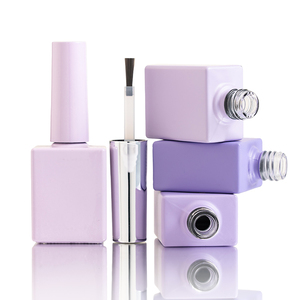 Muestra gratis al mejor precio color personalizado mate sauqre <span class=keywords><strong>10</strong></span> envase de esmalte de uñas de vidrio vacío con cepillo ovalado - Product Image 1