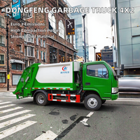 Camion compacteur de collecte de déchets diesel Dongfeng 4x2 Camion collecteur d'ordures à transmission manuelle Camion de transport Noyau Moteur Boîte de vitesses