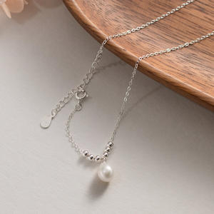 Collier en argent pur S925, style frais et tendance, perle d'eau douce, design original, bambou Y01515 - Product Image 5