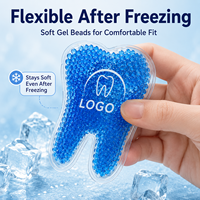 Compresse froide en gel PVC durable et confortable en forme de dent pour soulager les gonflements et la douleur après une chirurgie buccale