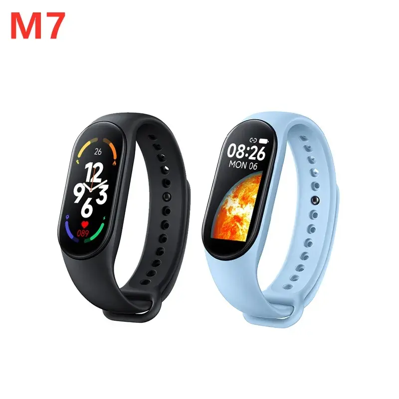 SmartWatch M7 Armband Mi Band 5 6 7 Fitness Tracker Herzfrequenz messer Sport Schritt zähler Pulsera ios Smart Watch Band M7