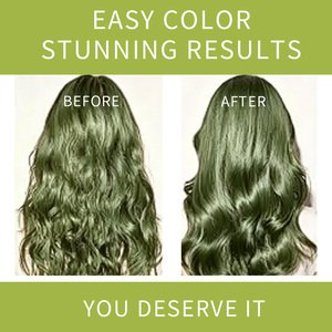 Crème colorante capillaire verte professionnelle <span class=keywords><strong>de</strong></span> qualité supérieure, sans ammoniaque, couleur intense et lisse, haute pigmentation, marque privée, permanente à base <span class=keywords><strong>de</strong></span> plantes - Product Image 3