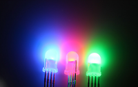 Diode LED Jstroni 4 broches 5mm Rgb avec lentille diffuse à anode commune 4 broches F5 lumière LED tricolore